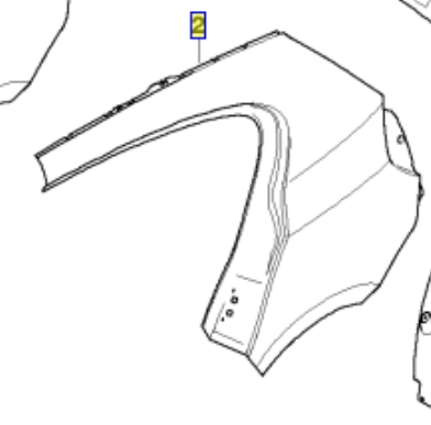 Ремонтна частина арки крила заднього, лівого на BMW 1 (E81, E87)