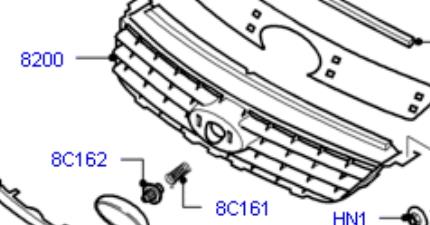  Решітка радіатора Ford C-Max 