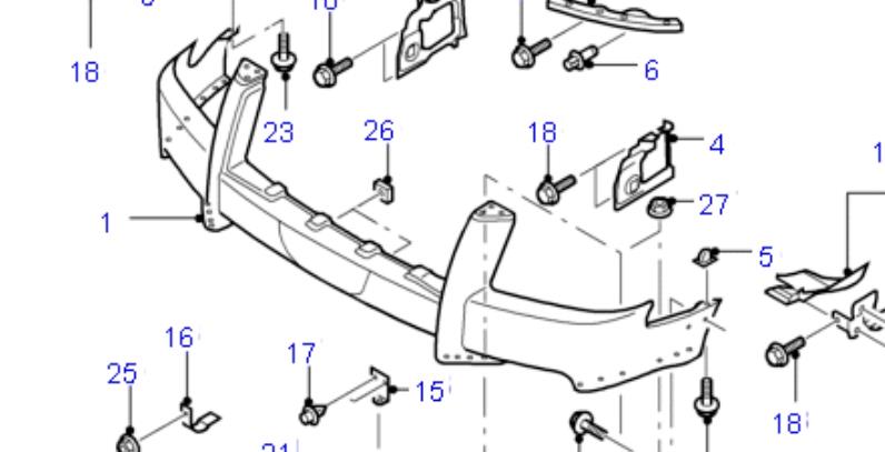 Бампер передній, верхня частина Ford 1449976 ціна, від 351.30 USD