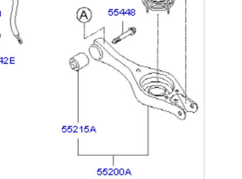 Важіль задньої підвіски нижній, лівий/правий Hyundai/Kia 552102H000 ціна, від 45.61 USD