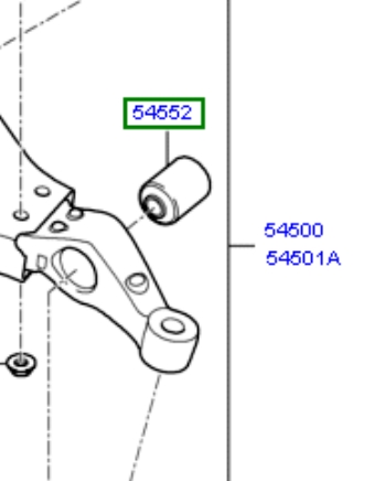 545523K000 Hyundai/Kia Сайлентблок переднього нижнього важеля