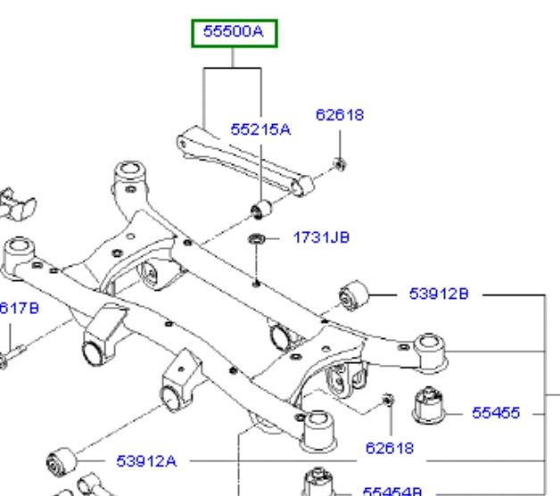 Тяга поперечна задньої підвіски 552202E600 Hyundai/Kia