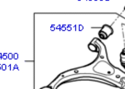 С/блок нижнього важеля Hyundai/Kia 545512B000