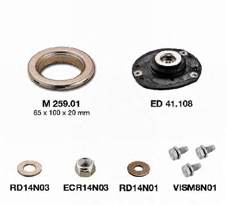 Опора амортизатора переднього лівого KB65910 SNR