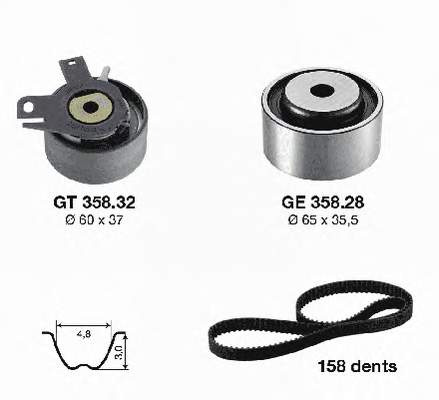 Комплект ГРМ KD45832 SNR