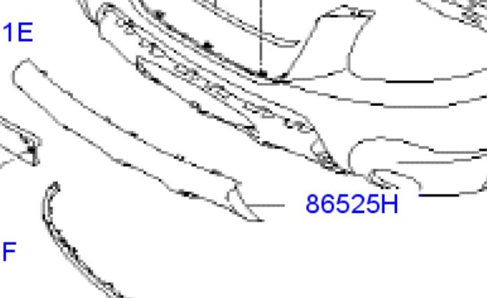 865252B000 Hyundai/Kia Решітка переднього бампера, нижня