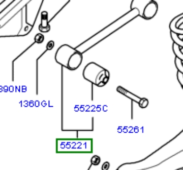 552214A000 Hyundai/Kia Важіль задньої підвіски верхній, лівий/правий
