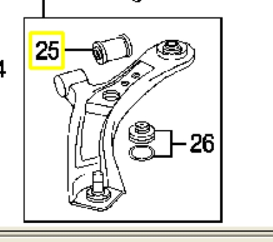 С/блок нижнього важеля Suzuki 4526179J00