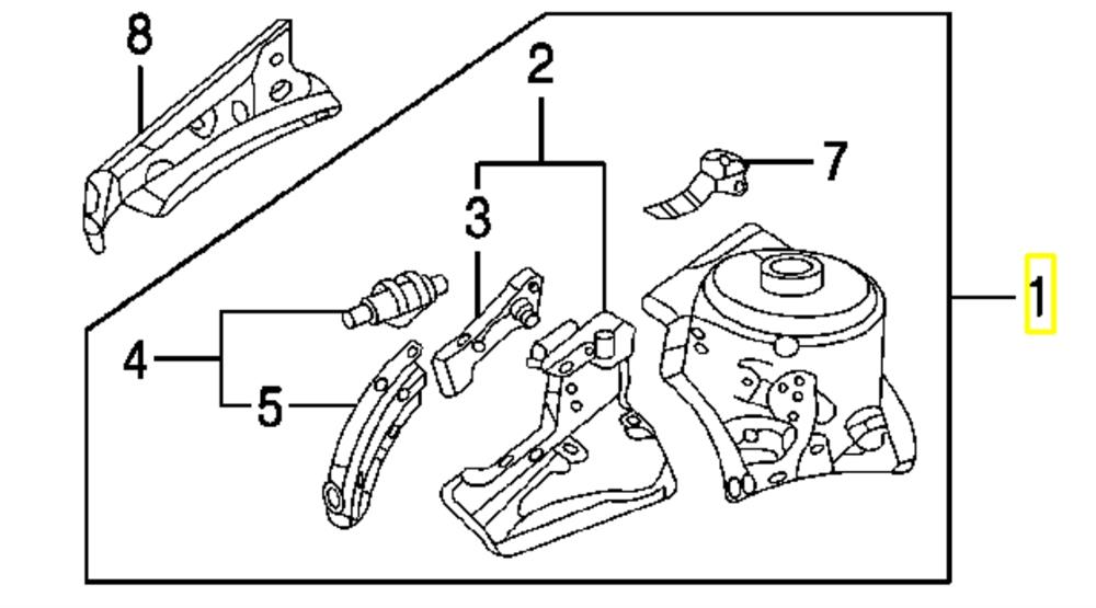 Панель бризковика (лонжерону) моторного відсіку, права Honda Fit (Хонда Фіт)