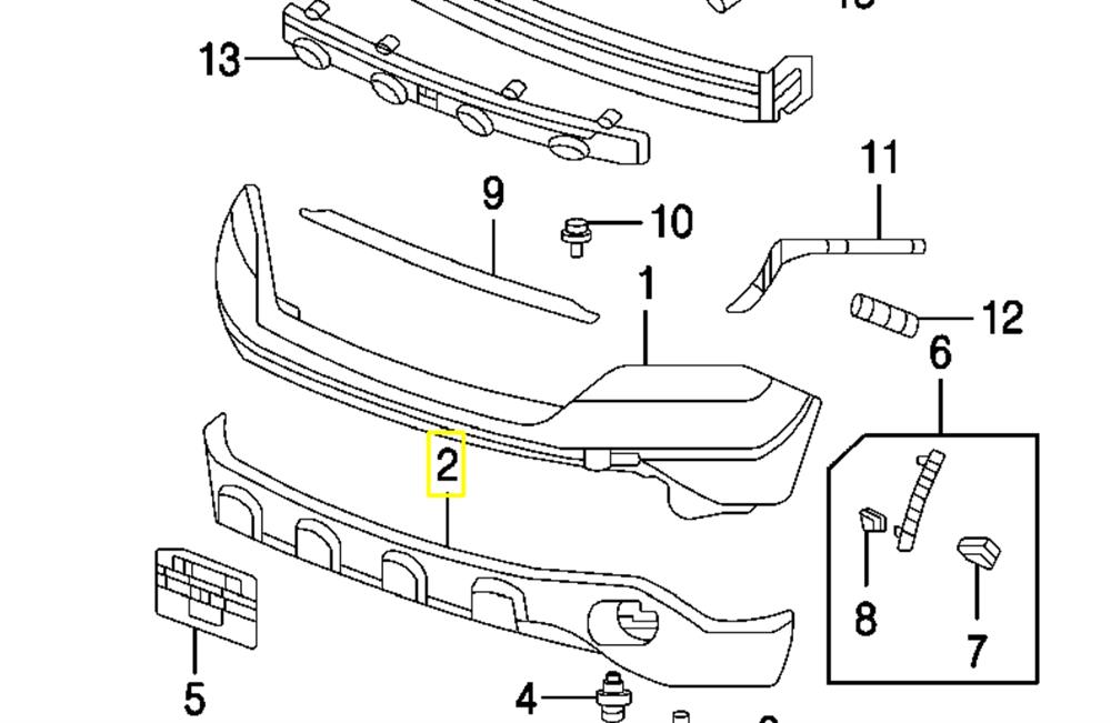 Купити 04712SWAA91 Honda Бампер передній, нижня частина