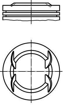 Поршень в комплекті на 1 циліндр, 2-й ремонт (+0,50) PN53101 Autowelt