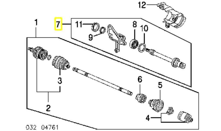 44500TA1A00 Honda Промвал