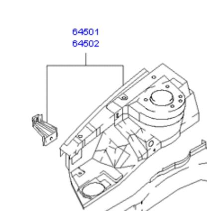 Панель бризковика (лонжерону) моторного відсіку, права Hyundai Coupe (GK) (Хендай Купе)
