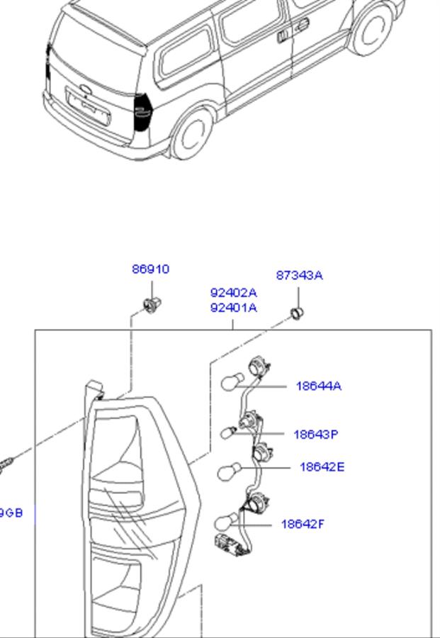 924024H020 Hyundai/Kia ліхтар задній правий