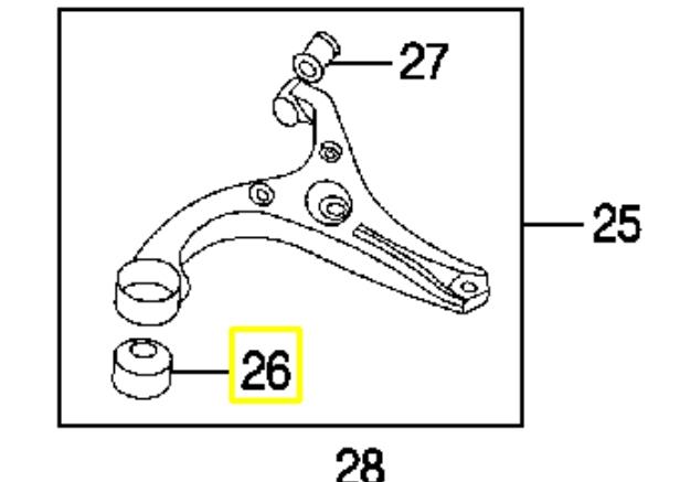 С/блок нижнього важеля Hyundai/Kia 545841G000