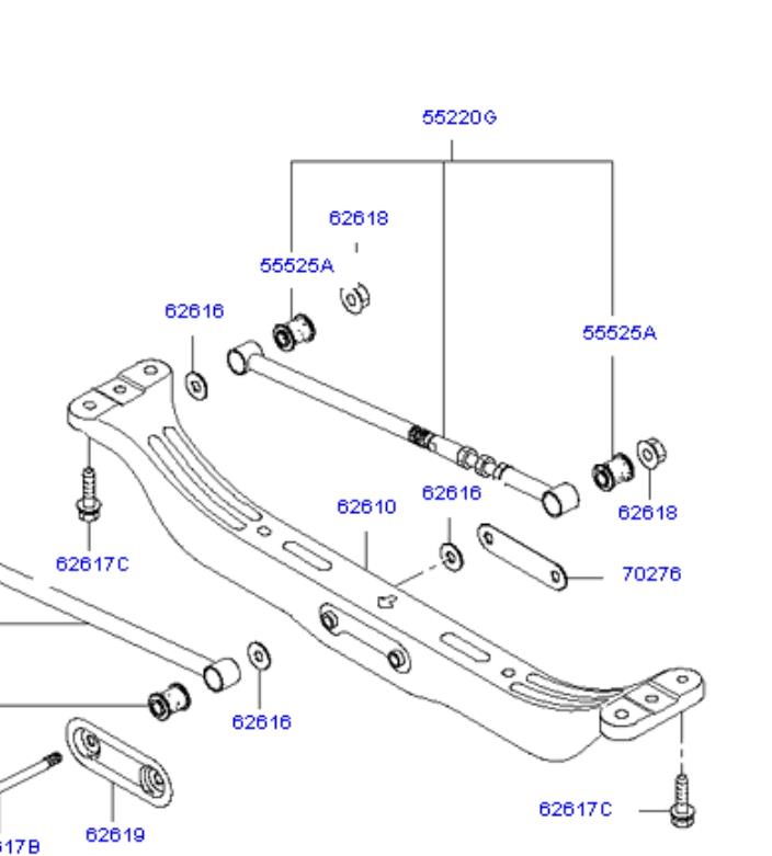 552202F510 Hyundai/Kia Розтяжка задньої підвіски