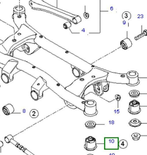 Сайлентблок задньої балки/підрамника Hyundai/Kia 554562E500 ціна, від 10.44 USD