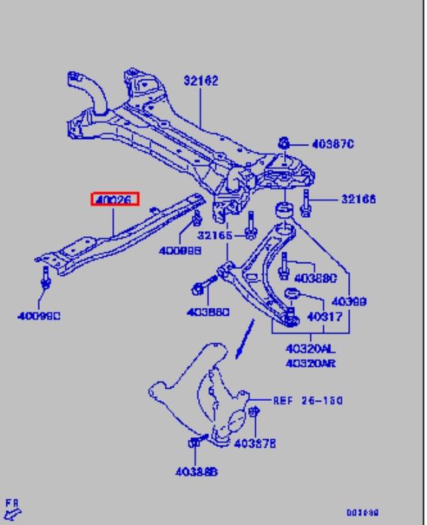 4000A021 Mitsubishi Підрамник двигуна