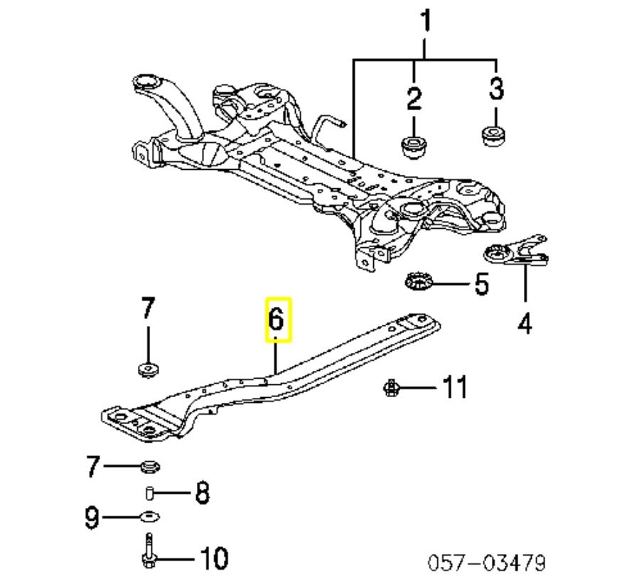 MR589146 Mitsubishi Підрамник двигуна