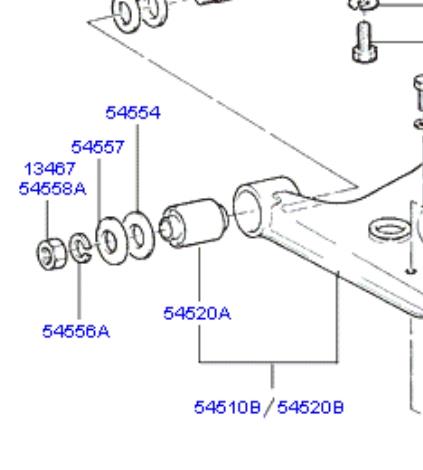 Сайлентблок нижнього важеля передньої підвіски Hyundai/Kia 5455124001 ціна, від 7.09 USD