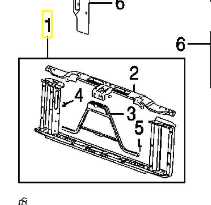 Супорт радіатора в зборі/монтажна панель кріплення фар Cadillac Escalade (Каділак Ескалейд)