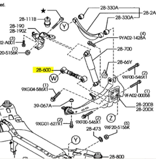 Купити G26A28500B Mazda Задня поперечна тяга