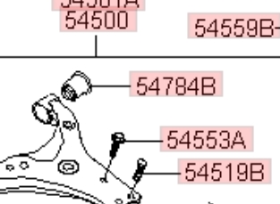 С/блок нижнього важеля Hyundai/Kia 545511D000