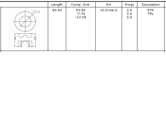 Поршень в комплекті на 1 циліндр, STD A350563STD Federal Mogul