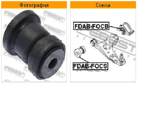 Сайлентблок переднього важеля FDABFOCS Febest