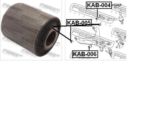 Сайлентблок нижнього важеля передньої підвіски Febest KAB005 ціна, від 7.98 USD
