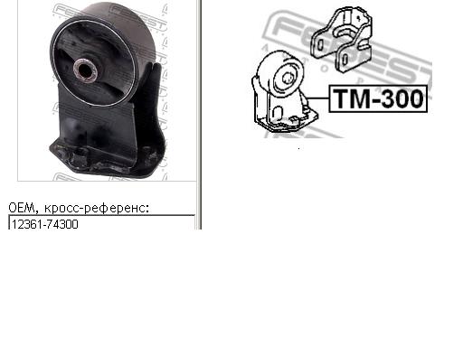 Подушка двигуна передня TM300 Febest