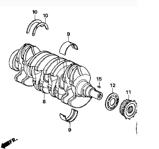 Підшипник шатуна на Honda FR-V  BE