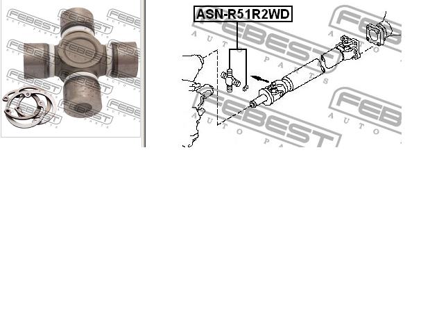 Хрестовина карданного валу ASNR51R2WD Febest