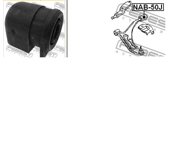 Сайлентблок нижнего переднего рычага  FEBEST NAB50J
