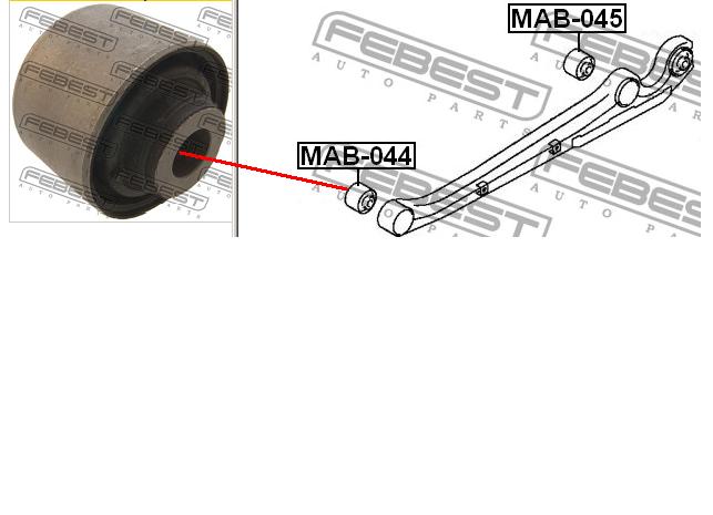 MMR210731 Mitsubishi Сайлентблоки поздовжніх важелів передньої підвіски