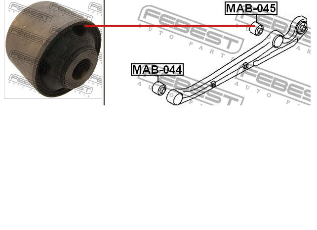 Купити MAB045 Febest Сайлентблок заднього поздовжнього важеля, задній