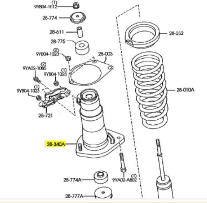 F1892834X Mazda Пильник стійки задньої