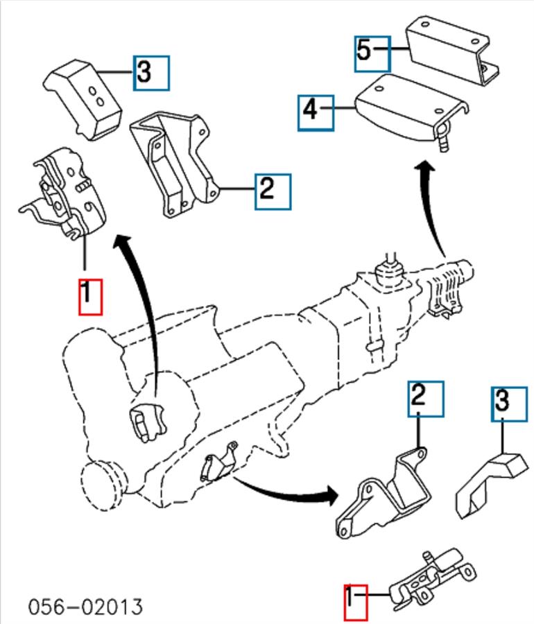  Подушка (опора) двигуна, ліва Isuzu Axiom 