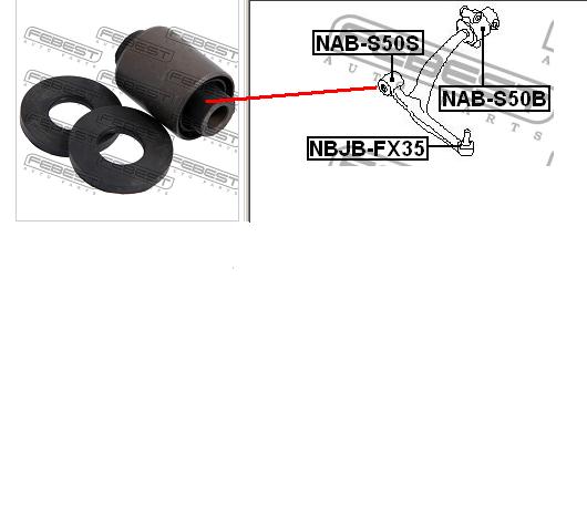 NABS50S Febest Сайлентблок переднього нижнього важеля