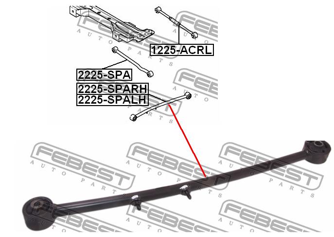 Тяга поздовжня задньої підвіски, ліва Hyundai/Kia 0K2NA28350A ціна, від 32.37 USD