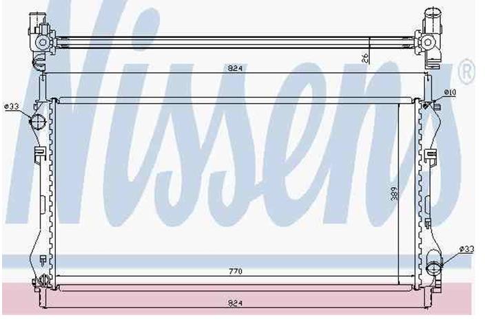 Радіатор охолодження двигуна 62046A Nissens