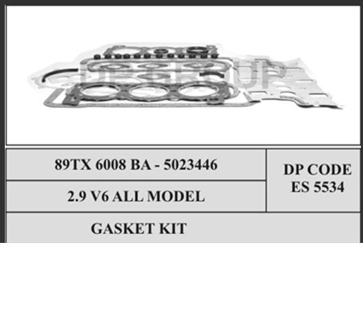 Комплект прокладок двигуна, верхній 89TX6008BA Ford