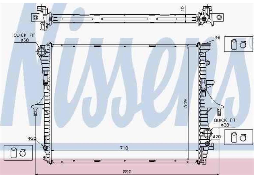 Радіатор основний Nissens 65276A ціна, від 181.10 USD