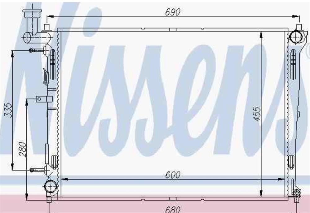 Радіатор основний Nissens 66676 ціна, від 98.76 USD