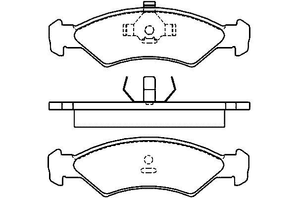 Передні тормозні колодки T1003 HELLA-PAGID