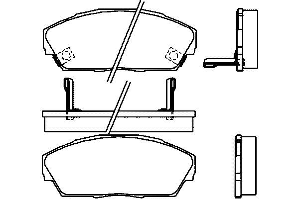 Колодки гальмівні передні, дискові T0370 HELLA-PAGID