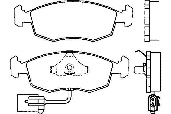 Передні тормозні колодки T1080 HELLA-PAGID