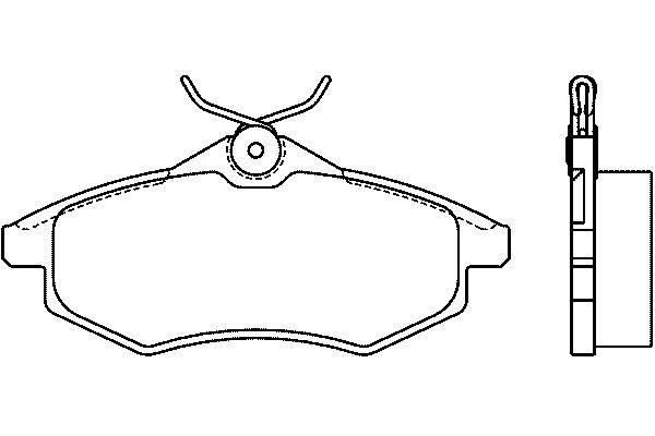 Колодки гальмівні передні, дискові T1324 HELLA-PAGID