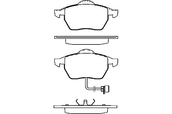 Передні тормозні колодки T1162 HELLA-PAGID