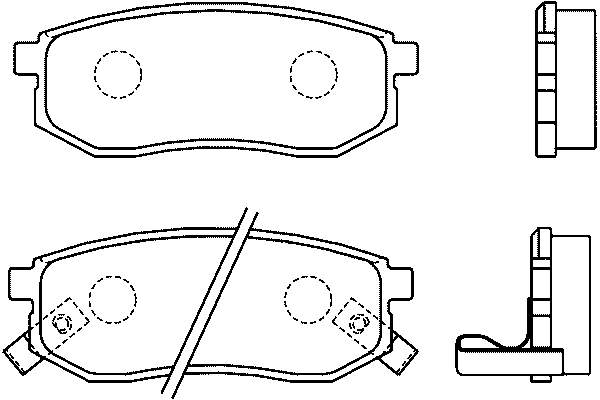 T1309 HELLA-PAGID колодки гальмові задні, дискові